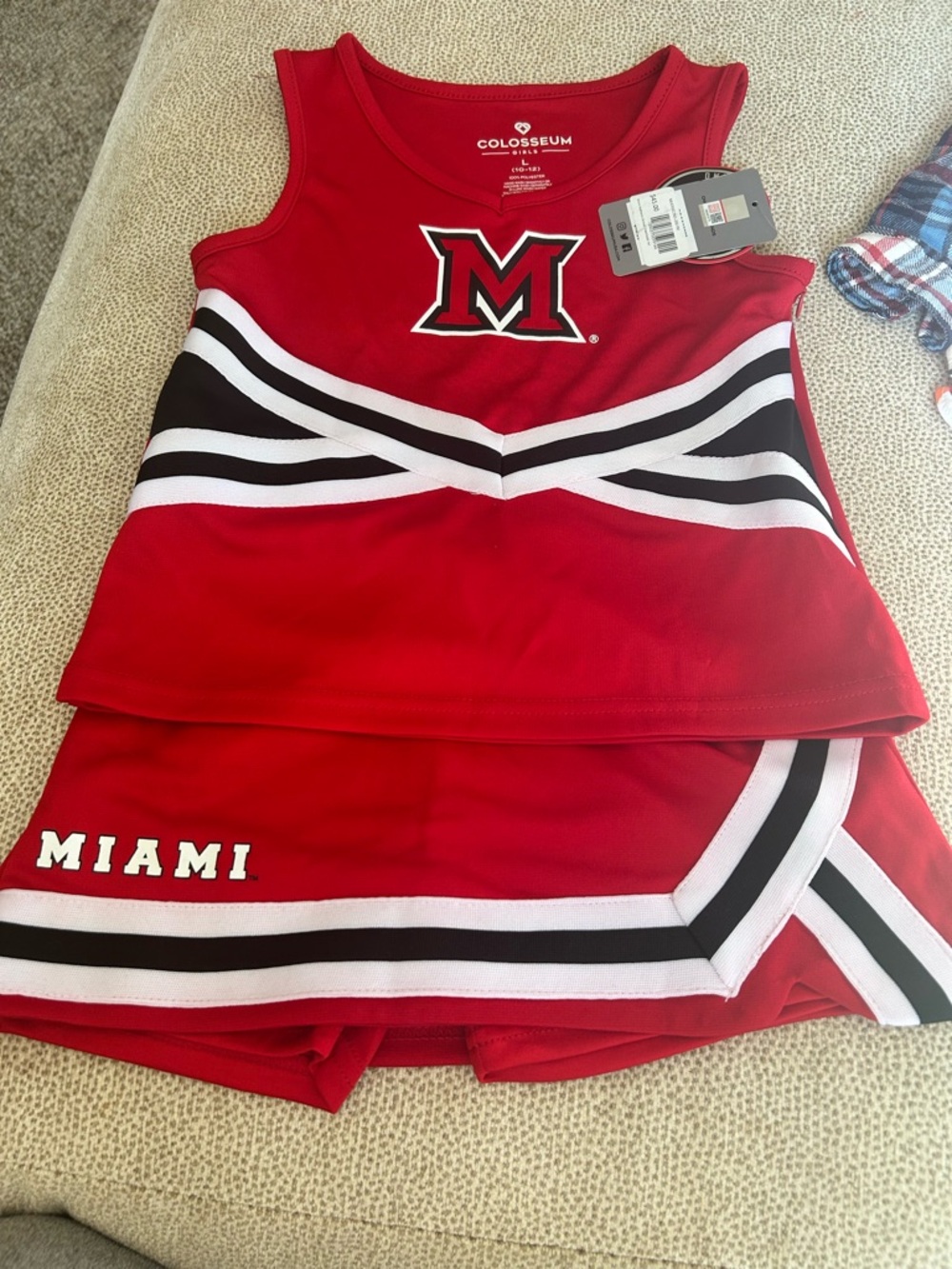 Colosseum Kids Red Miami Cheer Tank Top & Skort Set